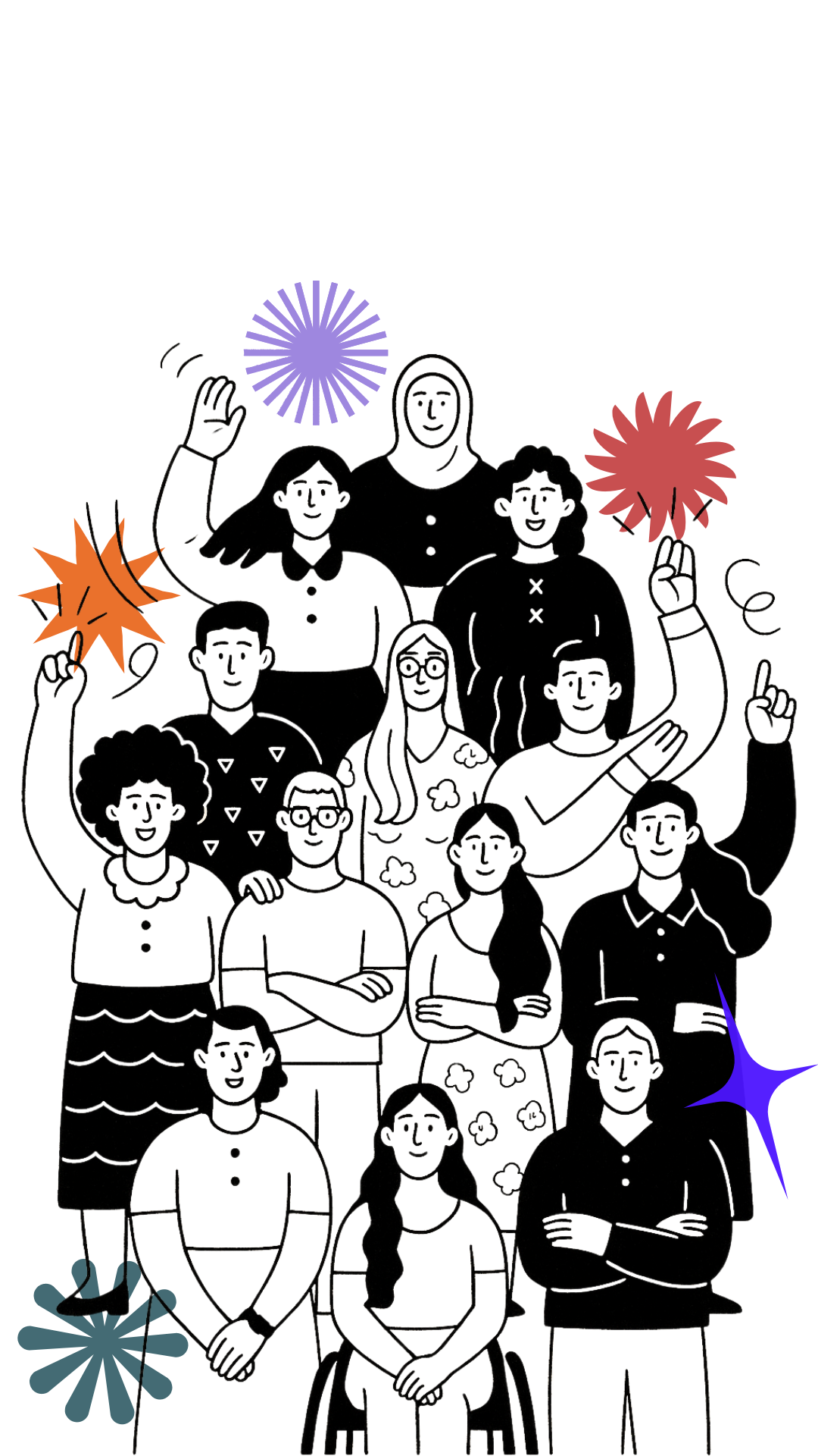 PoSH Act - Prevention of Sexual Harassment at Workplace illustration with diverse people and colorful elements